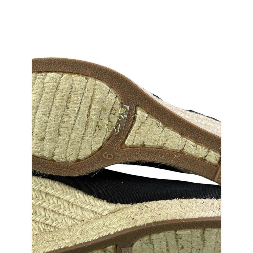 NEW J Crew Women’s Size 6 Seville Canvas Espadrille Black Wedges Slip Ons 64498 - Picture 11 of 12
